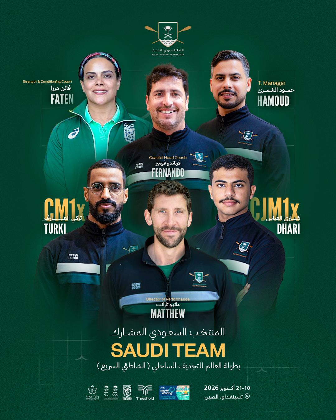المنتخب السعودي يشارك في بطولة العالم للتجديف الساحلي الشاطئي السريع بالصين